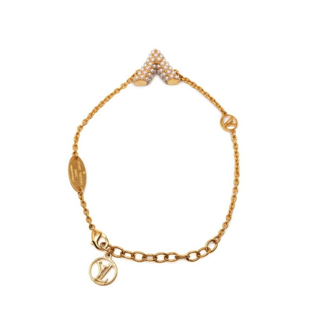 LOUIS VUITTON Gold Pearl Charm Bracelet - Picture 3 of 8